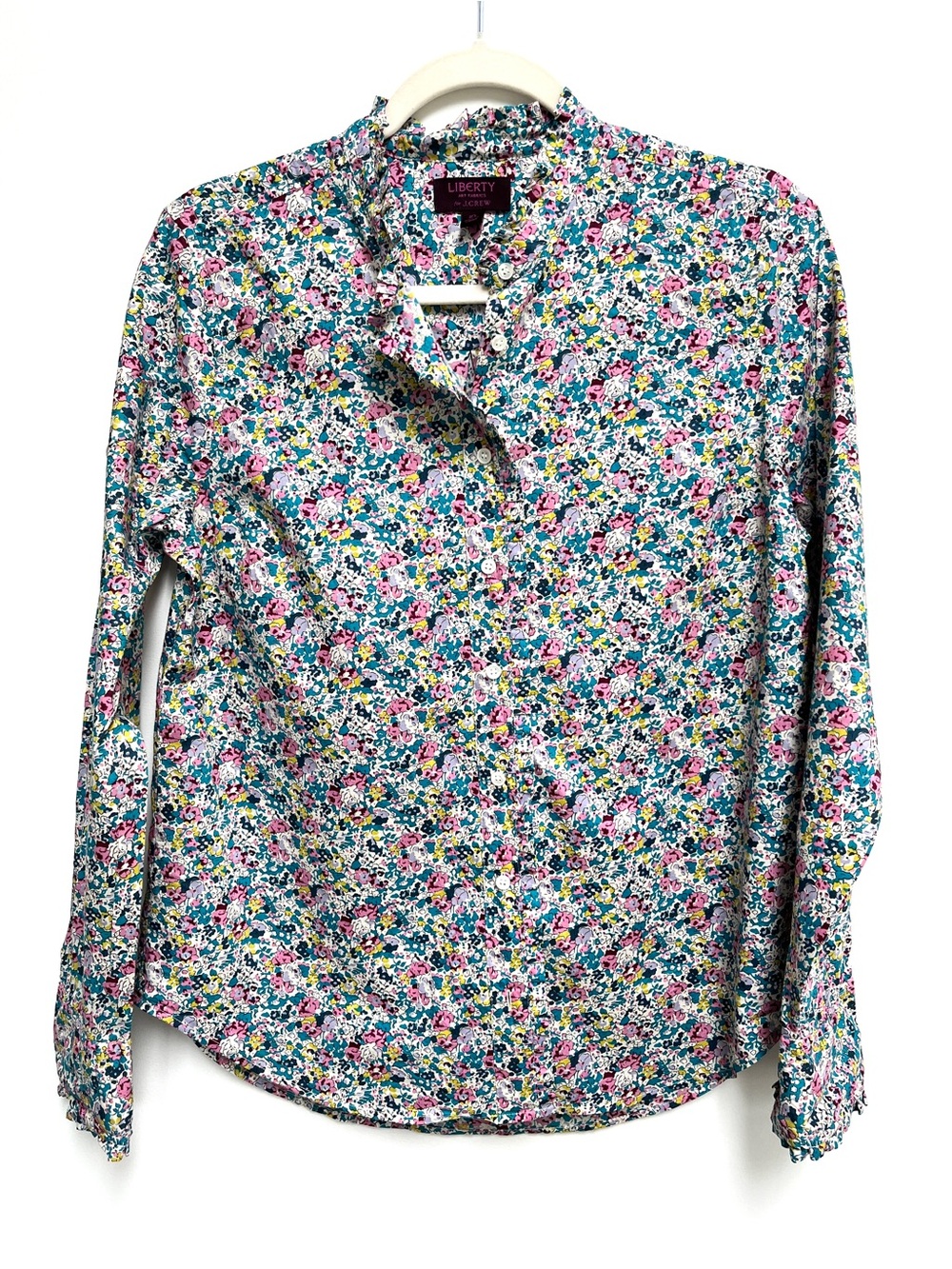 J. Crew Liberty of London, art fabric shirt, size 10